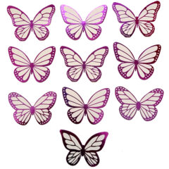 Purple Foiled Butterflies – Pack of 10