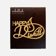 Happy Diwali Acrylic Sticker, Size – 2.75/3 inches ~, Pack of 5 pcs