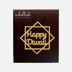 Happy Diwali Acrylic Sticker, Size – 2.75/3 inches ~, Pack of 5 pcs