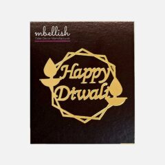 Happy Diwali Acrylic Sticker, Size – 2.75/3 inches ~, Pack of 5 pcs