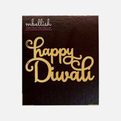 Happy Diwali Acrylic Sticker, Size – 2.75/3 inches ~, Pack of 5 pcs