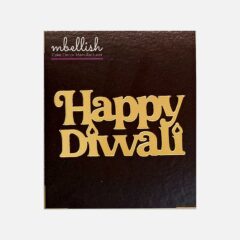 Happy Diwali Acrylic Sticker, Size – 2.75/3 inches ~, Pack of 5 pcs