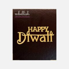 Happy Diwali Acrylic Sticker, Size – 2.75/3 inches ~, Pack of 5 pcs