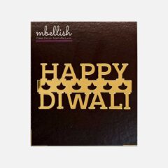 Happy Diwali Acrylic Sticker, Size – 2.75/3 inches ~, Pack of 5 pcs