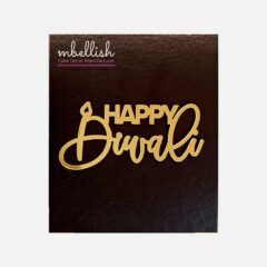 Happy Diwali Acrylic Sticker, Size – 2.75/3 inches ~, Pack of 5 pcs