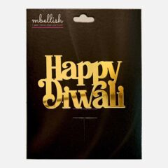 Happy Diwali Acrylic Sticker, Size -3.75/4 inches ~, Pack of 5 pcs