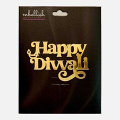 Happy Diwali Acrylic Sticker, Size -3.75/4 inches ~, Pack of 5 pcs