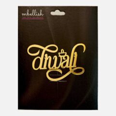 Happy Diwali Acrylic Sticker, Size -3.75/4 inches ~, Pack of 5 pcs