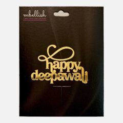 Happy Deepawali Acrylic Sticker, Size -3.75/4 inches ~, Pack of 5 pcs