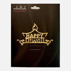 Happy Diwali Acrylic Sticker, Size -3.75/4 inches ~, Pack of 5 pcs