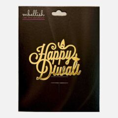 Happy Diwali Acrylic Sticker, Size -3.75/4 inches ~, Pack of 5 pcs