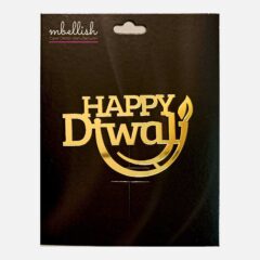 Happy Diwali Acrylic Sticker, Size -3.75/4 inches ~, Pack of 5 pcs