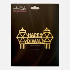 Happy Diwali Acrylic Sticker, Size -3.75/4 inches ~, Pack of 5 pcs