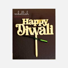 Happy Diwali Acrylic Cake Topper Size – 3 inches, Pack of 10 pcs