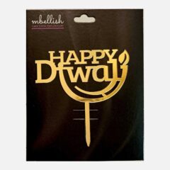 Happy Diwali Acrylic Cake Topper Size – 4 inches, Pack of 1 pc