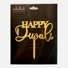 Happy Diwali Acrylic Cake Topper Size – 4 inches, Pack of 1 pc