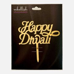 Happy Diwali Acrylic Cake Topper Size – 4 inches, Pack of 1 pc