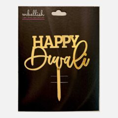 Happy Diwali Acrylic Cake Topper Size – 4 inches, Pack of 1 pc