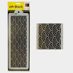 Waves Stencil Design Size ? 4 x 12 inches ~ Pack of 1 pc